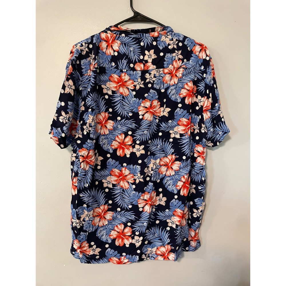 Cactus Man Ricky Singh Mens XL Tropical Hibiscus Floral vacation Viscose Shirt - Picture 2 of 5